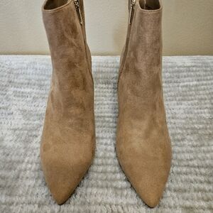 TORRID Taupe Suede Ankle Boots